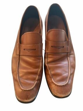Salvatore Ferragamo Men's Tan Leather Penny Loafers